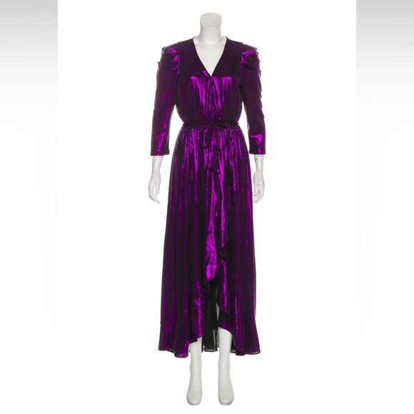 RETROFÊTE Flora V-Neck Long Dress Size: S - Picture 14 of 14